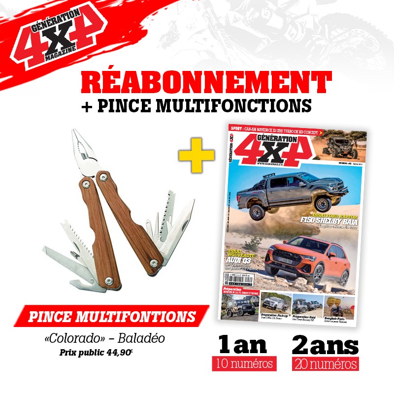 Réabonnement Génération 4x4 + Pince multifonctions Réabonnement Génération 4x4 + Pince multifonctions