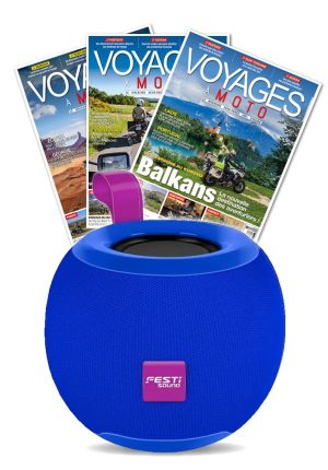 Abonnement Voyages à Moto + enceinte bluetooth