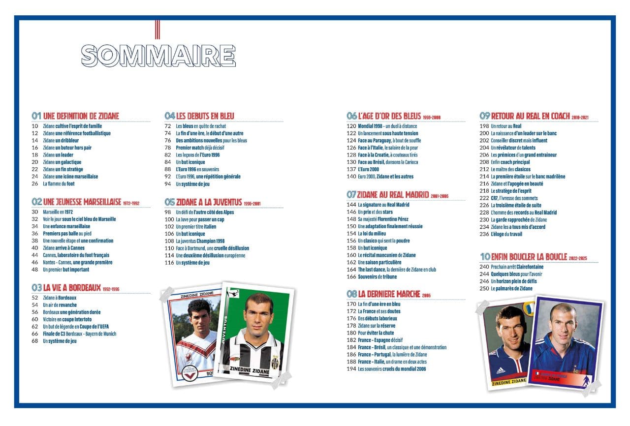sommaire Zinedine Zidane